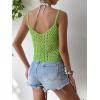 imageSHENHE Womens Hollow Out Crochet Scoop Neck Sleeveless Cami Top Bikini Cover UpsGreen