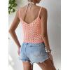 imageSHENHE Womens Hollow Out Crochet Scoop Neck Sleeveless Cami Top Bikini Cover UpsLight Pink