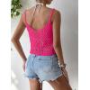 imageSHENHE Womens Hollow Out Crochet Scoop Neck Sleeveless Cami Top Bikini Cover UpsPink