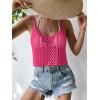 imageSHENHE Womens Hollow Out Crochet Scoop Neck Sleeveless Cami Top Bikini Cover UpsPink