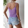 imageSHENHE Womens Hollow Out Crochet Scoop Neck Sleeveless Cami Top Bikini Cover UpsPurple