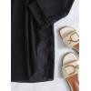 imageSHENHE Womens Sheer Button Up Long Sleeve Beach Kimono Cover Up Shirt Sun DressesBlack