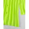 imageSHENHE Womens Sheer Button Up Long Sleeve Beach Kimono Cover Up Shirt Sun DressesLime Green