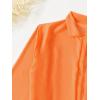 imageSHENHE Womens Sheer Button Up Long Sleeve Beach Kimono Cover Up Shirt Sun DressesOrange