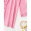 imageSHENHE Womens Sheer Button Up Long Sleeve Beach Kimono Cover Up Shirt Sun DressesPink