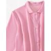 imageSHENHE Womens Sheer Button Up Long Sleeve Beach Kimono Cover Up Shirt Sun DressesPink a