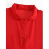 imageSHENHE Womens Sheer Button Up Long Sleeve Beach Kimono Cover Up Shirt Sun DressesRed
