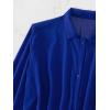 imageSHENHE Womens Sheer Button Up Long Sleeve Beach Kimono Cover Up Shirt Sun DressesRoyal Blue