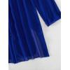 imageSHENHE Womens Sheer Button Up Long Sleeve Beach Kimono Cover Up Shirt Sun DressesRoyal Blue