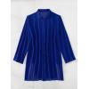 imageSHENHE Womens Sheer Button Up Long Sleeve Beach Kimono Cover Up Shirt Sun DressesRoyal Blue