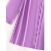 imageSHENHE Womens Sheer Button Up Long Sleeve Beach Kimono Cover Up Shirt Sun DressesViolet Purple