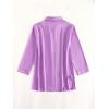 imageSHENHE Womens Sheer Button Up Long Sleeve Beach Kimono Cover Up Shirt Sun DressesViolet Purple