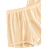 imageSHENHE Womens Sheer Swim Cover Up 2 Piece Set Kimono Shirt and Shorts Bikini CoverupApricot