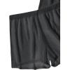 imageSHENHE Womens Sheer Swim Cover Up 2 Piece Set Kimono Shirt and Shorts Bikini CoverupBlack