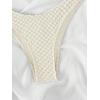 imageSHENHE Womens 2 Piece Strapless Cut Out Bandeau Swimsuit Bathing Suit Bikini SetsTextured Beige