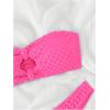 imageSHENHE Womens 2 Piece Strapless Cut Out Bandeau Swimsuit Bathing Suit Bikini SetsTextured Hot Pink