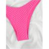imageSHENHE Womens 2 Piece Strapless Cut Out Bandeau Swimsuit Bathing Suit Bikini SetsTextured Hot Pink