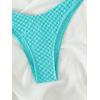 imageSHENHE Womens 2 Piece Strapless Cut Out Bandeau Swimsuit Bathing Suit Bikini SetsTextured Mint Blue