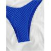 imageSHENHE Womens 2 Piece Strapless Cut Out Bandeau Swimsuit Bathing Suit Bikini SetsTextured Royal Blue