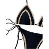 imageSHENHE Womens 2 Piece Triangle Tie Side Bikini Sets Summer Beach Halter Swimsuit Bathing SuitBlack