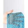 imageSHENHE Womens 3 Piece Bikini Set Shell Decor Halter Bra and Bottom with Cover Up SkirtFishnet Blue