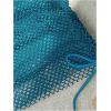 imageSHENHE Womens 3 Piece Bikini Set Shell Decor Halter Bra and Bottom with Cover Up SkirtFishnet Blue a