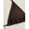 imageSHENHE Womens 3 Piece Bikini Set Shell Decor Halter Bra and Bottom with Cover Up SkirtFishnet Brown