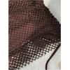 imageSHENHE Womens 3 Piece Bikini Set Shell Decor Halter Bra and Bottom with Cover Up SkirtFishnet Brown