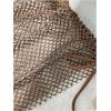 imageSHENHE Womens 3 Piece Bikini Set Shell Decor Halter Bra and Bottom with Cover Up SkirtFishnet Coffee Brown