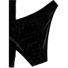 imageSHENHE Womens 3 Piece Textured High Cut Halter Triangle Bikini Swimsuit with Cover UpBlack