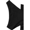 imageSHENHE Womens 3 Piece Textured High Cut Halter Triangle Bikini Swimsuit with Cover UpBlack Plain