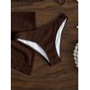 imageSHENHE Womens 3 Piece Textured High Cut Halter Triangle Bikini Swimsuit with Cover UpChocolate Brown