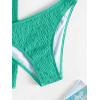 imageSHENHE Womens 3 Piece Textured High Cut Halter Triangle Bikini Swimsuit with Cover UpGreen