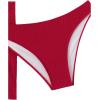 imageSHENHE Womens 3 Piece Textured High Cut Halter Triangle Bikini Swimsuit with Cover UpRed