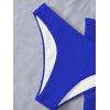 imageSHENHE Womens 3 Piece Textured High Cut Halter Triangle Bikini Swimsuit with Cover UpRoyal Blue