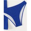 imageSHENHE Womens 3 Piece Textured High Cut Halter Triangle Bikini Swimsuit with Cover UpRoyal Blue a