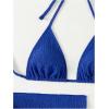 imageSHENHE Womens 3 Piece Textured High Cut Halter Triangle Bikini Swimsuit with Cover UpRoyal Blue a