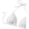 imageSHENHE Womens 3 Piece Textured High Cut Halter Triangle Bikini Swimsuit with Cover UpWhite Plain