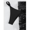 imageSHENHE Womens 3 Pieces Swimsuits with Lace Sarong Coverup Skirt Triangle Frilly Bikini SetBlack