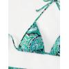 imageSHENHE Womens 4 Piece Paisley Swimsuit Halter Tie Back Sexy Triangle Bikini Sets with Cover UpGreen