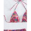 imageSHENHE Womens 4 Piece Paisley Swimsuit Halter Tie Back Sexy Triangle Bikini Sets with Cover UpRed