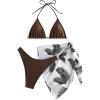 Plant Print Brown