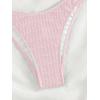 imageSHENHE Womens 2 Piece Bikini Set Summer Solid Ring Strapless Textured BathingsuitO Ring Pink