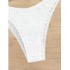 imageSHENHE Womens 2 Piece Bikini Set Summer Solid Ring Strapless Textured BathingsuitO Ring White