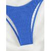 imageSHENHE Womens 2 Piece Bikini Set Summer Solid Ring Strapless Textured BathingsuitRing Blue