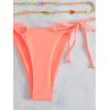 imageSHENHE Womens 2 Piece Sexy Bikini Sets Halter Tie Side Triangle SwimsuitsBeaded Coral Pink