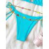 imageSHENHE Womens 2 Piece Sexy Bikini Sets Halter Tie Side Triangle SwimsuitsBlue Solid