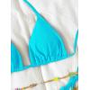 imageSHENHE Womens 2 Piece Sexy Bikini Sets Halter Tie Side Triangle SwimsuitsBlue Solid