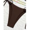 imageSHENHE Womens 2 Piece Sexy Bikini Sets Halter Tie Side Triangle SwimsuitsCoffee Brown