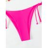 imageSHENHE Womens 2 Piece Sexy Bikini Sets Halter Tie Side Triangle SwimsuitsHot Pink